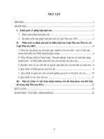 Phân tích và đánh giá một số điểm mới của luật phá sản 2014 so với luật phá sản 2004