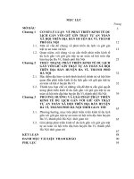 LUẬN văn THẠC sĩ   PHÁT TRIỂN KINH tế DU LỊCH gắn với GIỮ gìn TRẬT tự AN TOÀN xã hội TRÊN địa bàn HUYỆN BA vì, THÀNH PHỐ hà nội