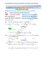 VẬN DỤNG CAO MŨ LOGA 