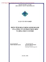 Phân tích hoạt động kinh doanh của công ty cổ phần phân bón và hóa chất cần thơ 