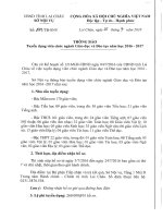 Thông báo dự tuyển viên chức 