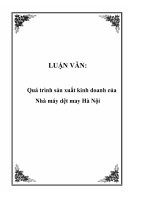 Quá trình sản xuất kinh doanh của nhà máy dệt may hà nội