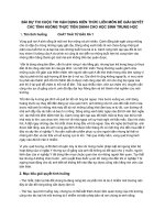 BÀI dự THI CUỘC THI vận DỤNG KIẾN THỨC LIÊN môn để GIẢI QUYẾT các TÌNH HUỐNG THỰC TIỄN DÀNH CHO học SINH TRUNG học