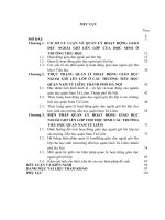 LUẬN văn THẠC sĩ   QUẢN lý HOẠT ĐỘNG GIÁO dục NGOÀI GIỜ lên lớp của học SINH các TRƯỜNG TIỂU học QUẬN NAM từ LIÊM, THÀNH PHỐ hà nội