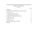 TÀI LIỆU CHUYÊN đề TRIẾT học   vật CHẤT ý THỨC và mối QUAN hệ vật CHẤT ý THỨC TRONG CHỦ NGHĨA DUY vật BIỆN CHỨNG