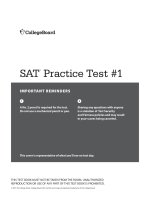 SAT® Practice Test 1