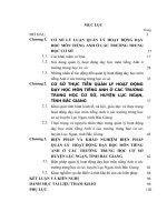 LUẬN văn THẠC sĩ   QUẢN lý HOẠT ĐỘNG dạy học môn TIẾNG ANH ở các TRƯỜNG TRUNG học cơ sở HUYỆN lục NGẠN, TỈNH bắc GIANG