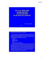 XỬ LÝ VÀ TRÌNH DIỆN KHÁNG NGUYÊN SỰ PHÙ HỢP MHC VÀ VAI TRÒ CỦA TUYẾN ỨC