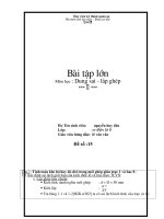 Đề 15 BTL dung sai Học Viện Kỹ Thuật Quân sự