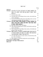 LUẬN văn THẠC sĩ   QUẢN lý HOẠT ĐỘNG tự học của học VIÊN đào tạo hệ đại học tại học VIỆN QUÂN y