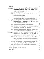 LUẬN văn THẠC sĩ   QUẢN lý HOẠT ĐỘNG NGHIÊN cứu KHOA học của GIẢNG VIÊN TRƯỜNG CAO ĐẲNG AN NINH NHÂN dân i