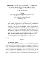 Đảm bảo quyền của người sống chung với HIV AIDS trong pháp luật Việt Nam