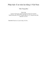 Pháp luật về an toàn lao động ở Việt Nam