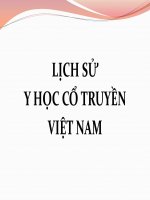 Thầy huỳnh lê trường – đại cương, lịch sử Y học cổ truyền