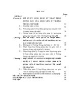 LUẬN văn THẠC sĩ   QUẢN lý HOẠT ĐỘNG GIẢNG dạy của GIÁO VIÊN TRƯỜNG TRUNG cấp NGHỀ số 1 hà nội