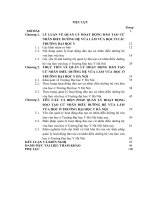 LUẬN văn THẠC sĩ   QUẢN lý HOẠT ĐỘNG đào tạo cử NHÂN điều DƯỠNG, hệ vừa học vừa làm ở TRƯỜNG đại học y hà nội