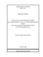 Xây dựng và ban hành văn bản quy phạm pháp luật của cấp bộ trong điều kiện xây dựng nhà nước pháp quyền ở Việt Nam hiện nay