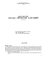 Đề 01 BTL dung sai Học Viện Kỹ Thuật Quân sự