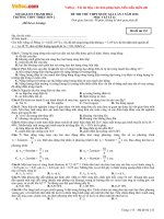 Đề thi thử THPT Quốc gia năm 2016 môn Vật lý trường THPT Triệu Sơn 2, Thanh Hóa (Lần 3) 