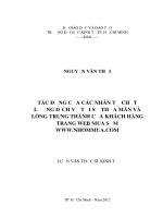 Tác động của các nhân tố chất lượng dịch vụ tới sự thỏa mãn và lòng trung thành của khách hàng trang web mua sắm www nhommua com 