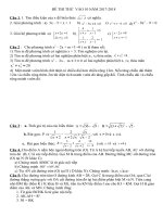 ĐÊ THI THỬ  VÀO 10 NĂM 2017-2018 lan 1