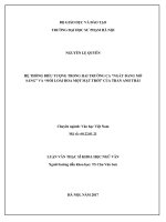 Hệ thống biểu tượng trong hai trường ca ngày đang mở sáng và mỗi loài hoa một mặt trời của trần anh thái 