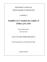 Nghiên cứu nghèo đa chiều ở tỉnh lạng sơn 