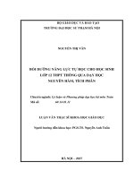 Bồi dưỡng năng lực tự học cho học sinh lớp 12 thpt thông qua dạy học nguyên hàm, tích phân 