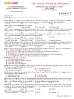 Đề thi thử THPT Quốc gia năm 2016 môn Vật lý trường THPT Đoàn Thượng, Hải Dương (Lần 1) 