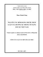 Nguyên tắc bình đẳng trước pháp luật của đương sự trong tố tụng dân sự Việt Nam (tt)