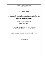 So sánh pháp luật về chống bán phá giá hàng hóa giữa Việt Nam và Hoa Kỳ