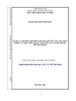 Quản lý trường hợp đối với trẻ khuyết tật tại cộng đồng từ thực tiễn trung tâm công tác xã hội thành phố hải phòng 