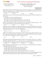 Đề thi thử THPT Quốc gia môn Vật lý năm 2016 trường THPT Mỹ Đức A, Hà Nội (lần 2) 