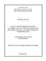 Quản lý trường hợp đối với người cai nghiện ma túy từ thực tiễn trung tâm chữa bệnh – giáo dục – lao động xã hội số v, thành phố hà nội (tt)