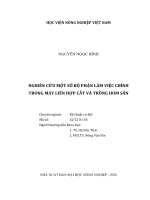 nghiên cứu một số bộ phận làm việc chính  trong máy liên hợp cắt và trồng hom sắn 