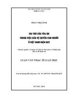 Vai trò của tòa án trong việc bảo vệ quyền con người ở Việt Nam hiện nay