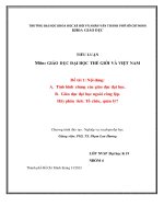 Tiểu luận giáo dục đại học thế giới và việt nam