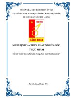 Kiểm định chất cấm trong chăn nuôi (salbutamol) 