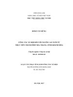 Công tác xã hội đối với người cao tuổi từ thực tiễn thành phố nha trang, tỉnh khánh hòa