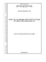Công tác xã hội đối với người cao tuổi từ thực tiễn tỉnh long an