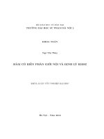 Hàm có biến phân giới nội và định lý Riesz (Khóa luận tốt nghiệp)