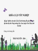 Nghiên cứu một số yếu tố ảnh hưởng đến giá đất ở trên địa bàn thị trấn nông trường liên sơn, Huyện văn chấn