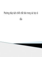 Phương pháp tách chiết chất béo trong các hạt có dầu 