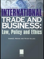 International trade  business   law, policy and ethics