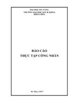báo cáo thực tập công nhân tại nhà máy xử lý nước thải đà nẵng