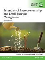 Essentials of entrepreneurship and small business management 8e scarborough