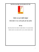 phương pháp xác định clenbuterol và salbutamol trong thức ăn chăn nuôi và dư lượng trong thịt 