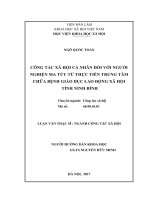 Công tác xã hội cá nhân đối với người nghiện ma túy từ thực tiễn trung tâm chữa bệnh giáo dục lao động xã hội ninh bình
