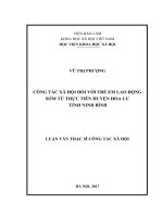 Công tác xã hội đối với trẻ em lao động sớm từ thực tiễn huyện hoa lư, tỉnh ninh bình