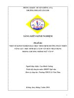 skkn một số KINH NGHIỆM dạy học THEO ĐỊNH HƯỚNG PHÁT TRIỂN NĂNG lực học SINH QUA cụm văn bản NHẬT DỤNG TRONG CHƯƠNG TRÌNH NGỮ văn 9